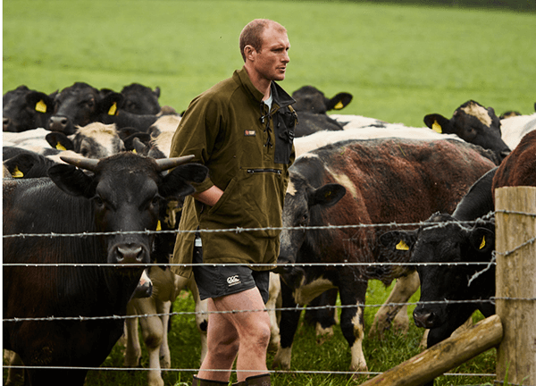 Best of British ingredients - Farmer James with cows