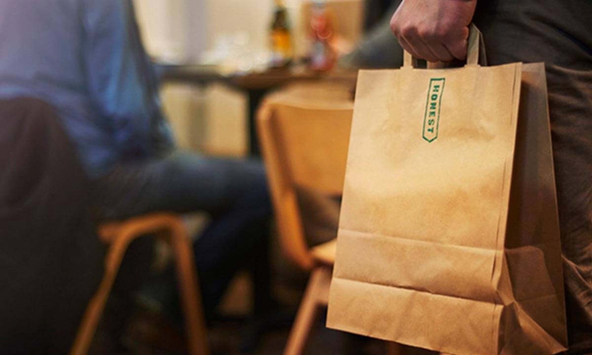 Honest Burgers take out bag