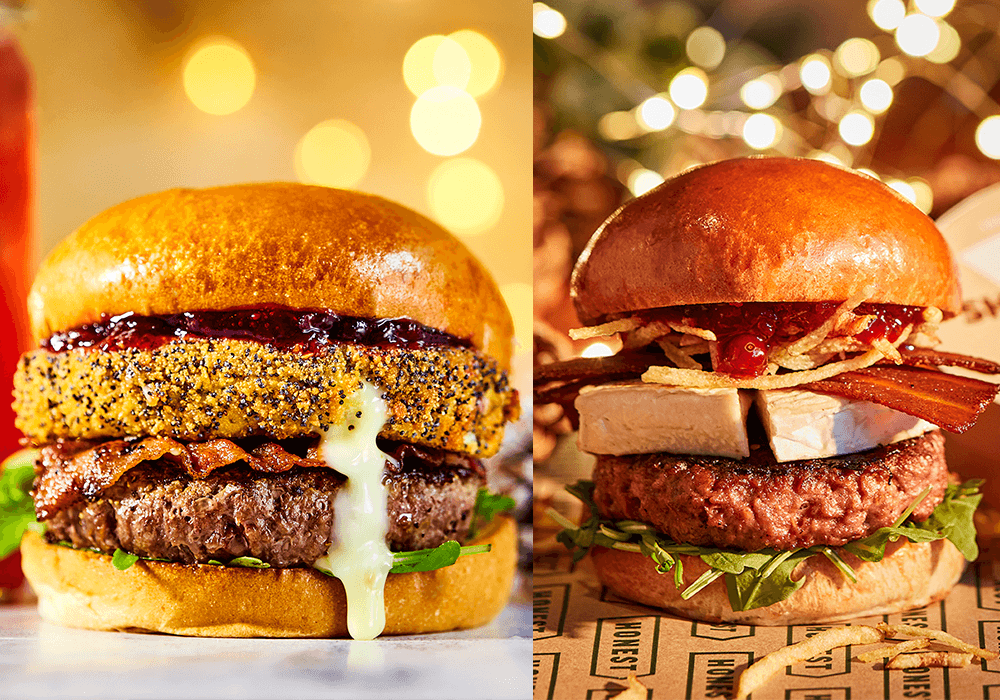 Christmas special burgers at Honest