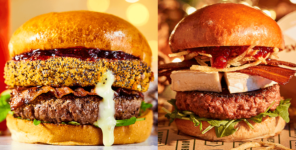 Christmas special burgers at Honest
